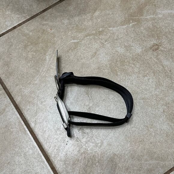 Vibrant Life Solid Nylon Dog Collar With Metal Clasp, Black, Large 4.4 CM - Picture 4 of 5